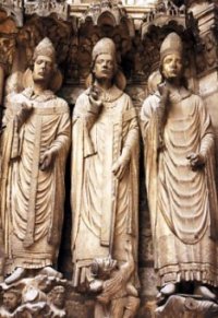 Cathedral detail--In art history classes you'll get to know how to identify these figures as bishops