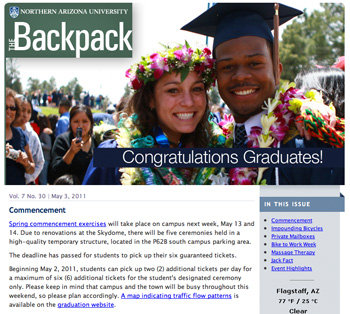 Sample Backpack Newsletter Preview