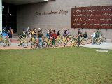 Bikes lining up at the School of Communication